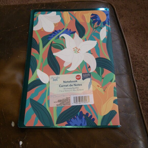 Journaling by JOT Notebook 7”x10” 50 Sheets Floral Cover Notes - Picture 2 of 3